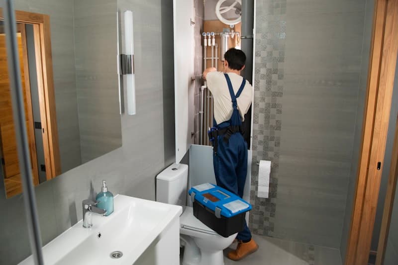 Emergency plumber responding to an urgent plumbing call