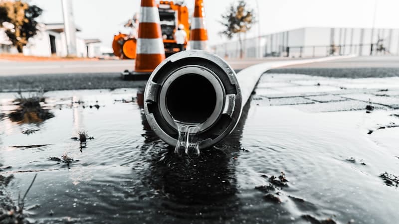 Professional plumber repairing a water leak